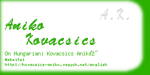 aniko kovacsics business card